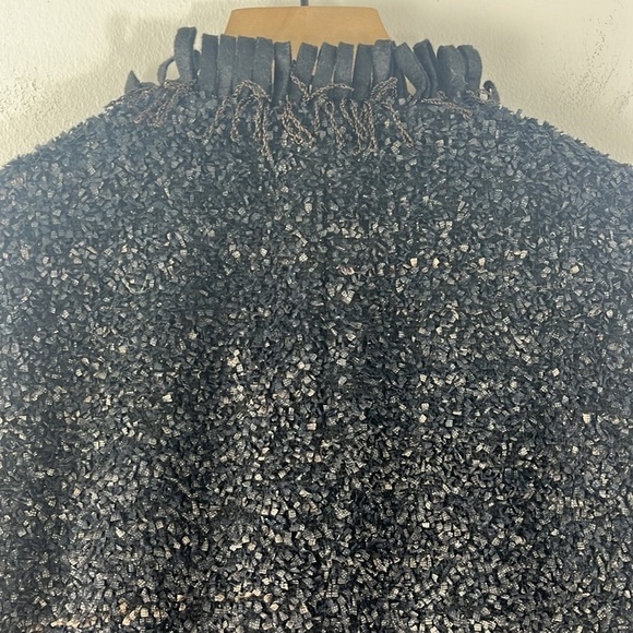 Lafayette 148 Textured Open Front Fringe Wool Blend Blazer Jacket Size 4 Career - Picture 10 of 12